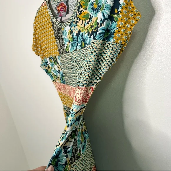 Johnny was Colorful Patchwork tshirt Dress - Picture 3 of 6